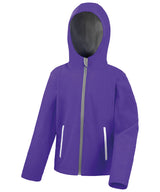 Core junior TX performance hooded softshell jacket — Purple/Grey