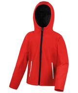 Core junior TX performance hooded softshell jacket — Red/Black