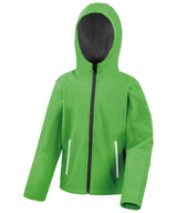 Core junior TX performance hooded softshell jacket — Vivid Green/Black