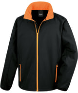 Core printable softshell jacket — Black/Orange