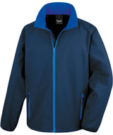 Core printable softshell jacket — Navy/Royal