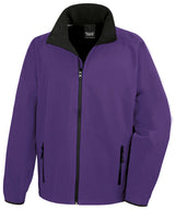 Core printable softshell jacket — Purple/Black