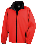 Core printable softshell jacket — Red/Black