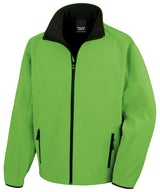 Core printable softshell jacket — Vivid Green/Black