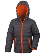 Core junior soft padded jacket — Black/Orange