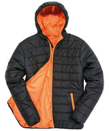 Soft padded jacket — Black/Orange