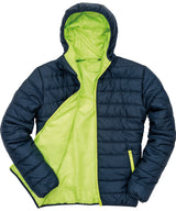 Soft padded jacket — Navy/Lime