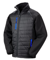Compass padded softshell jacket — Black/Royal