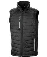 Compass padded softshell gilet — Black/Grey