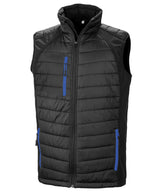 Compass padded softshell gilet — Black/Royal