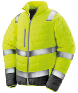 Soft padded safety jacket — Fluorescent Yellow