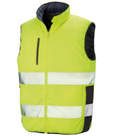 Reversible soft padded gilet — Fluorescent Yellow/Navy