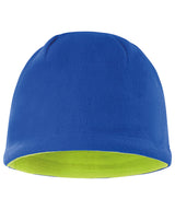 Reversible fleece skull hat — Royal/Lime
