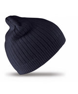 Cotton knitted beanie hat — Navy