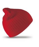 Cotton knitted beanie hat — Red