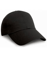 Heavy cotton drill pro-style cap — Black