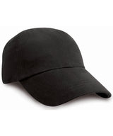 Junior low-profile heavy brushed cotton cap — Black