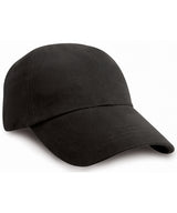 Low-profile heavy brushed cotton cap — Black