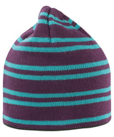 Team reversible beanie — Plum/Turquoise/Grey
