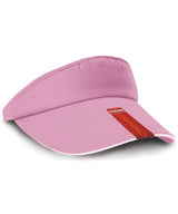 Herringbone sun visor with sandwich peak — Pink/White