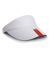 Herringbone sun visor with sandwich peak — White/Navy