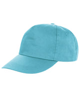 Houston 5-panel printer's cap — Aqua