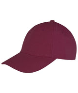 Memphis 6-panel brushed cotton low profile cap — Burgundy