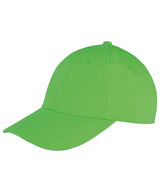 Memphis 6-panel brushed cotton low profile cap — Lime