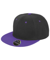 Bronx original flat peak snapback dual colour cap — Black/Purple