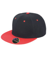 Bronx original flat peak snapback dual colour cap — Black/Red