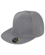 Bronx original flat peak snapback cap — Heather Grey