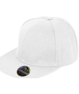 Bronx original flat peak snapback cap — White