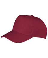 Boston junior 65/35 polycotton cap — Burgundy