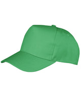 Boston 5-panel polycotton printer's cap — Apple Green
