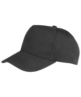 Boston 5-panel polycotton printer's cap — Black