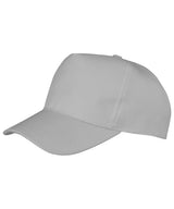 Boston 5-panel polycotton printer's cap — Dove Grey