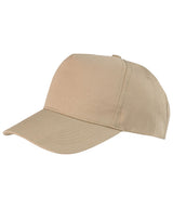 Boston 5-panel polycotton printer's cap — Khaki