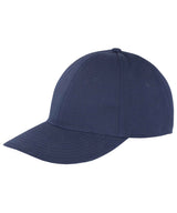 Memphis brushed cotton low-profile sandwich peak cap — Navy/White