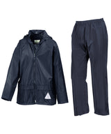 Junior waterproof jacket and trouser set — Navy