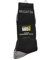 3-pack work socks — Black