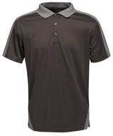 Contrast wicking polo — Black/Seal