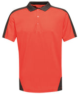 Contrast wicking polo — Classic Red/Black