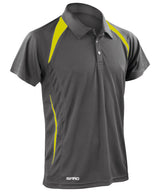Spiro team spirit polo — Grey/Lime