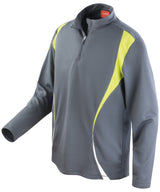 Spiro trial training top — Charcoal/Lime/White