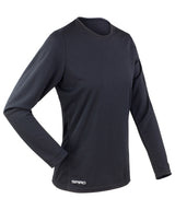 Women's Spiro quick-dry long sleeve t-shirt — Black