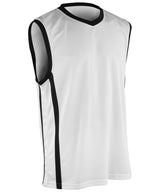 Basketball quick-dry top — White/Black