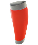 Spiro compression calf guards — Orange/Grey
