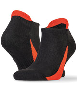 3-pack sports sneaker socks — Black/Red