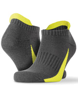 3-pack sports sneaker socks — Grey/Lime