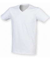 Men's feel good stretch v-neck t-shirt — White